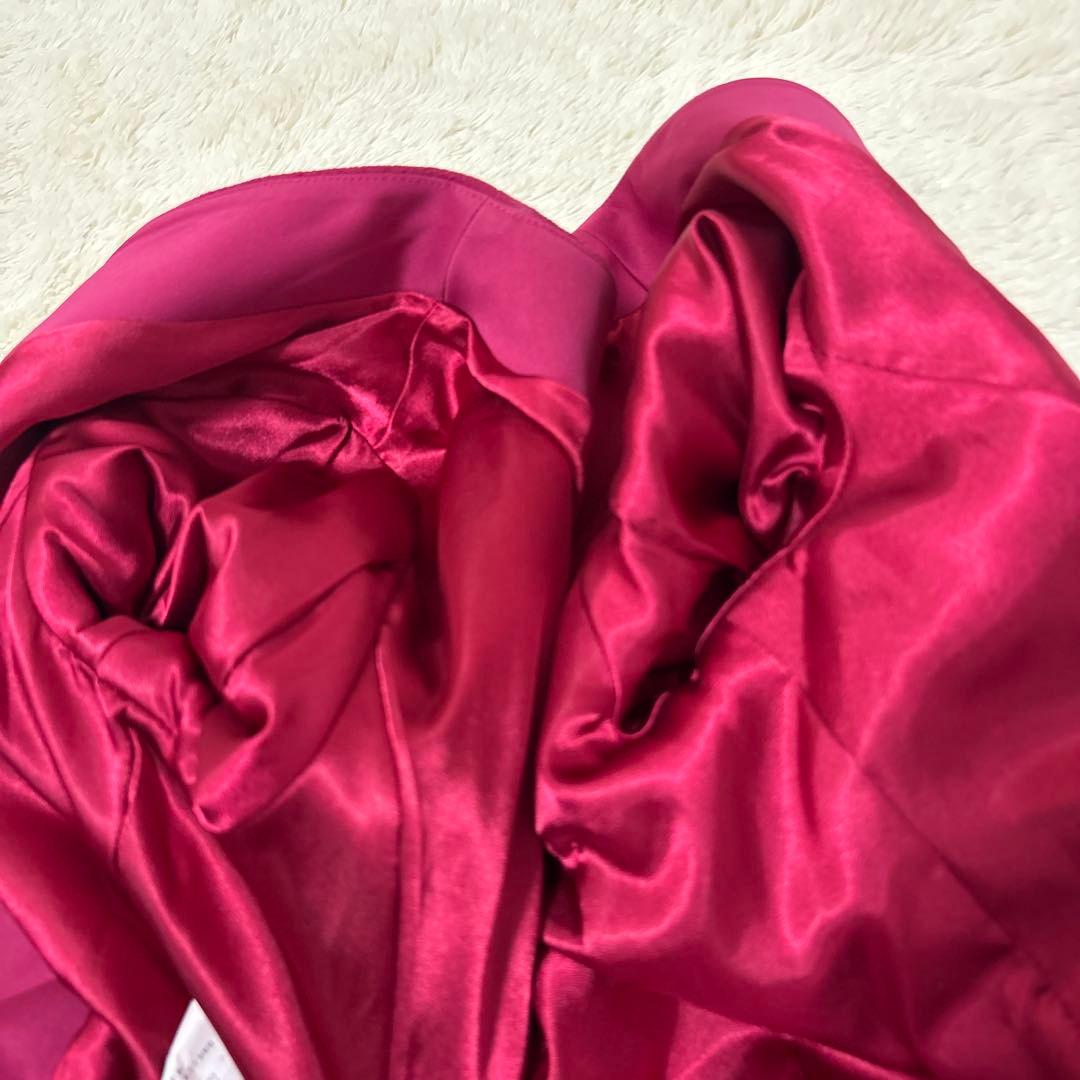 すずノーカラーペプラムジャケット　44 ピンク