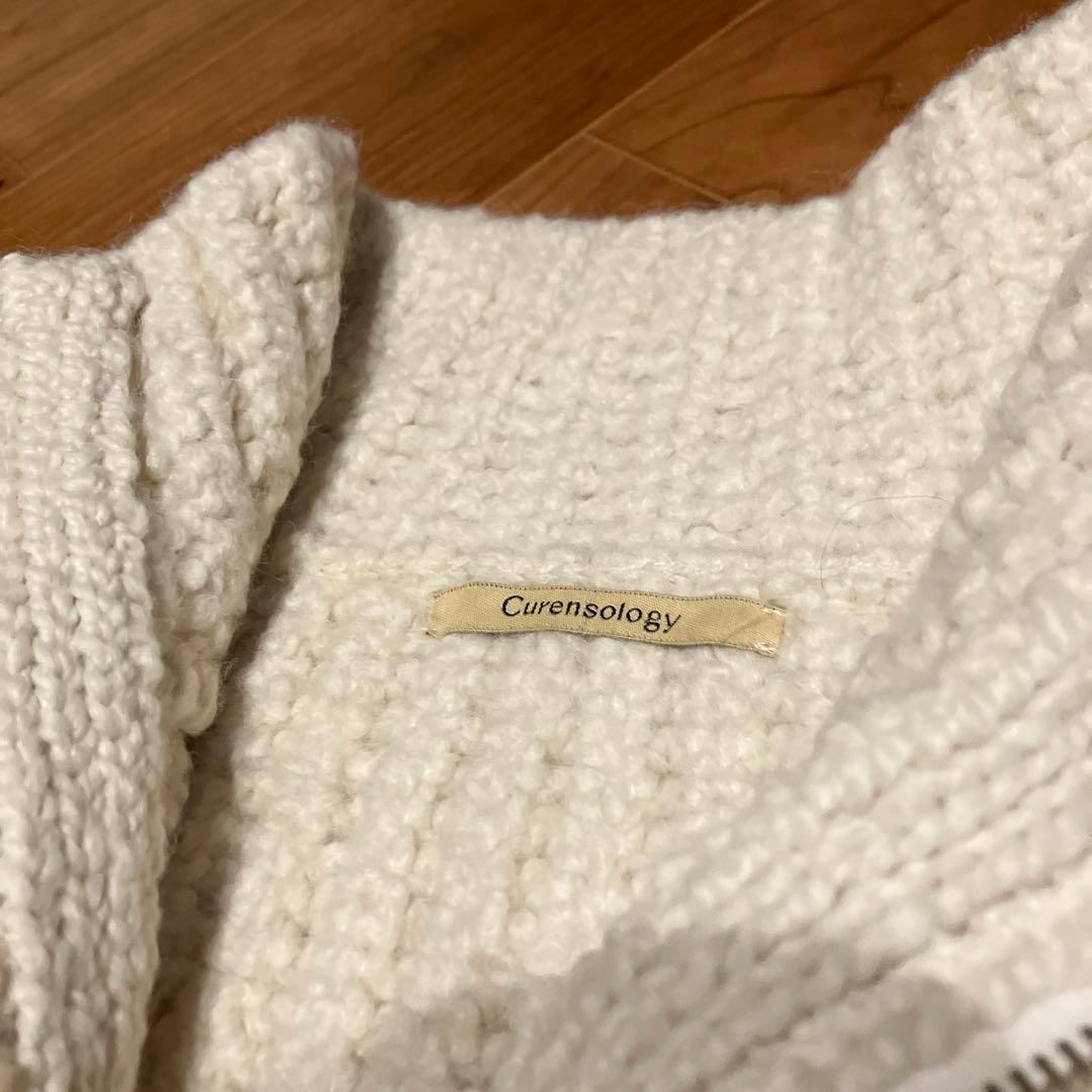 curensology|アイボリー ニットベスト FREEサイズ