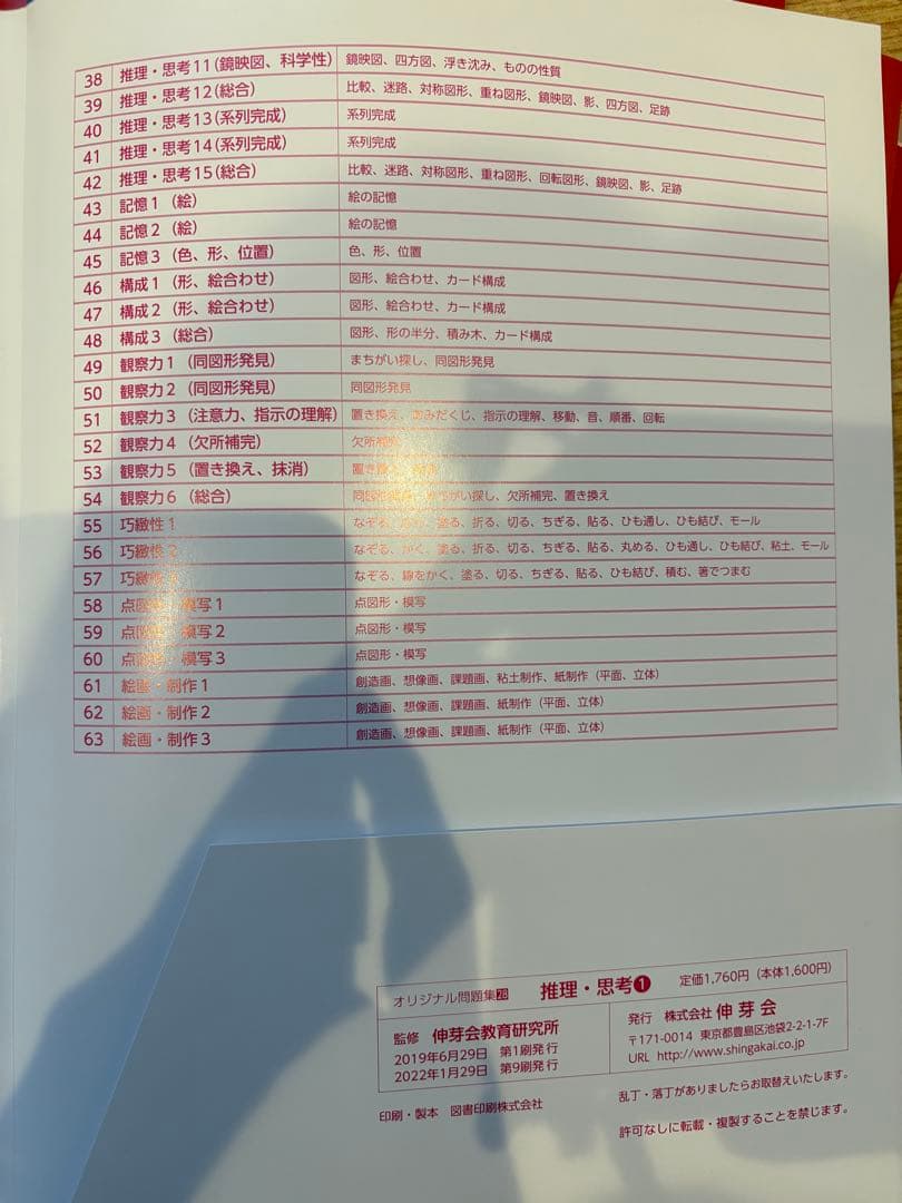 伸芽会オリジナル問題集 全63巻セット 正会員限定スケジュール付き　赤本改訂版