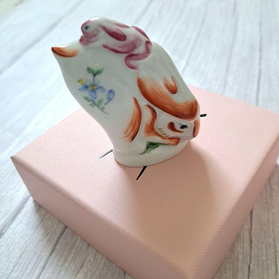 残１【新品未使用】マイセン　ミニ干支人形　卯　ウサギ　メス　イヤーコレクション