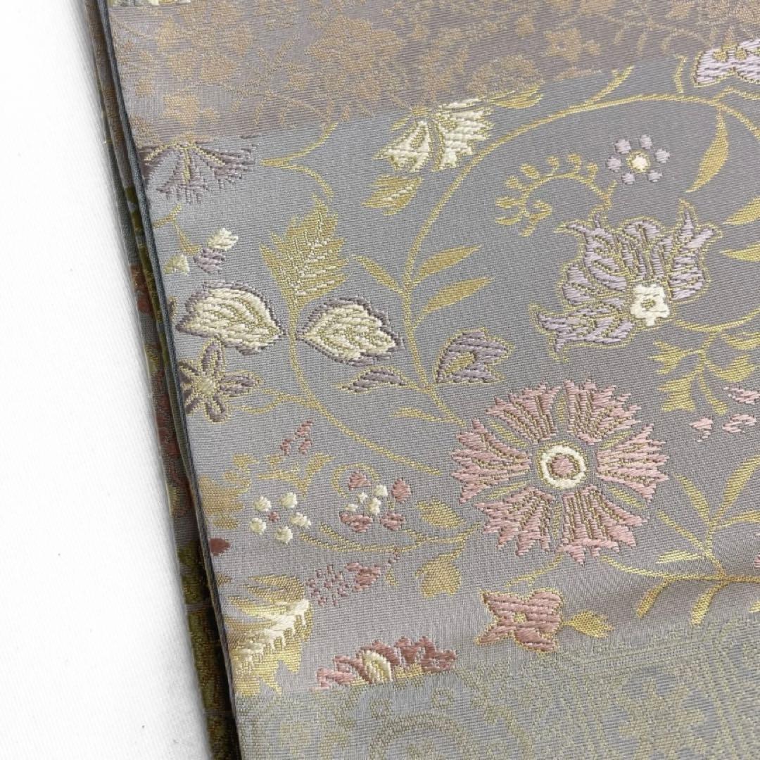 未着用　箔屋清兵衛　袋帯　名物裂文様　華紋　唐花　蜀江紋　着物　104a d