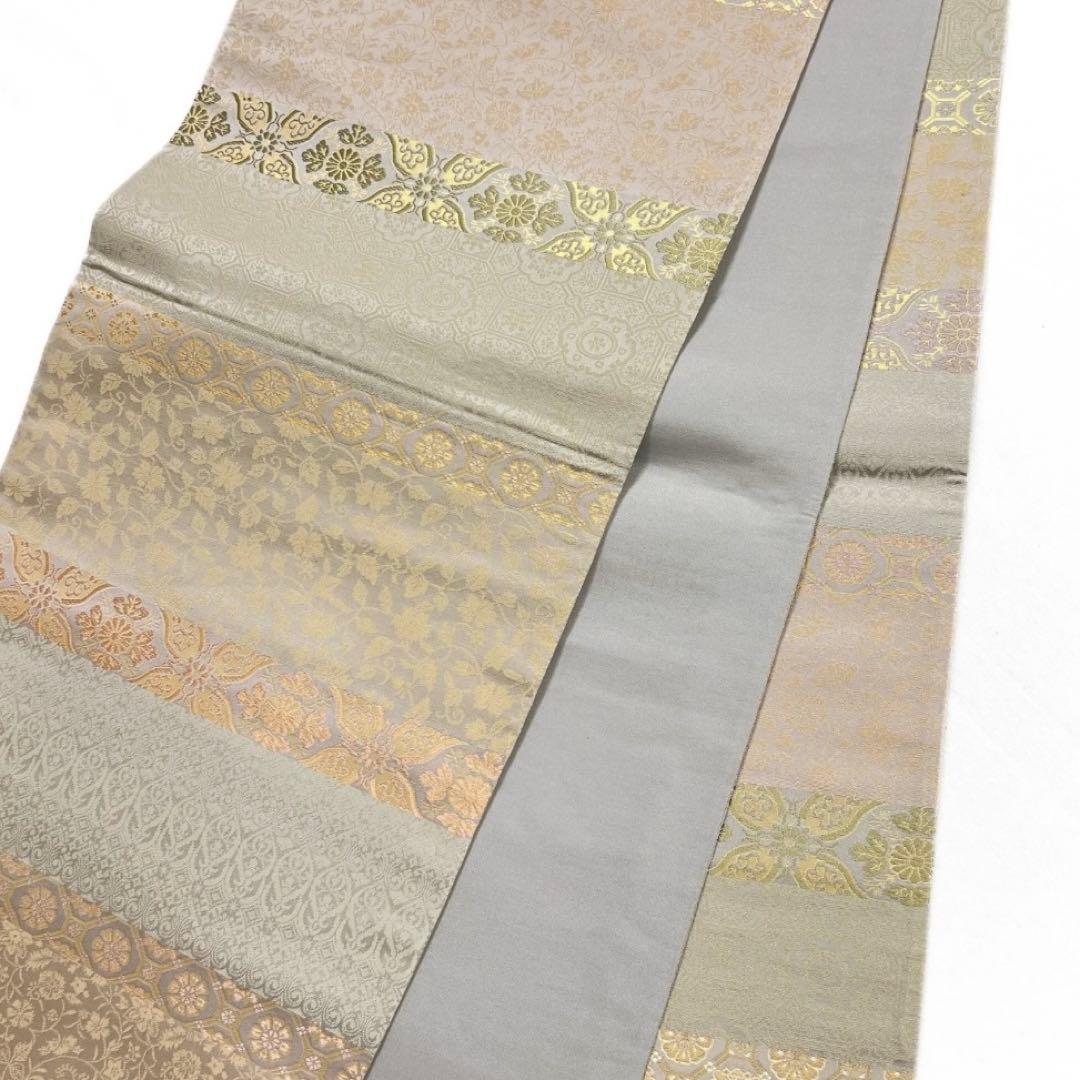 未着用　箔屋清兵衛　袋帯　名物裂文様　華紋　唐花　蜀江紋　着物　104a d