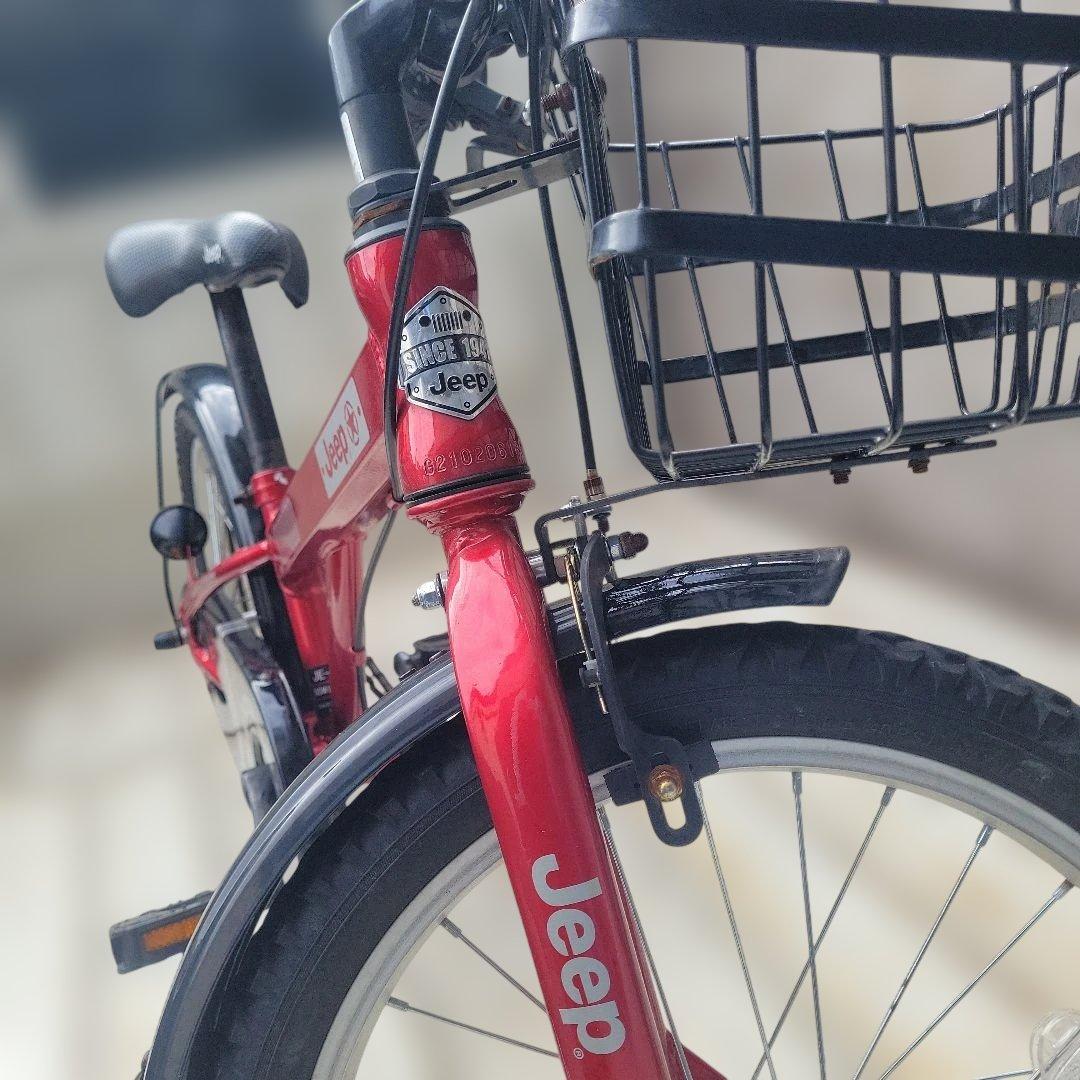 埼玉県新座市 ジープ子供用自転車 18インチ赤 幼児 子供 キッズ 補助凛 赤
