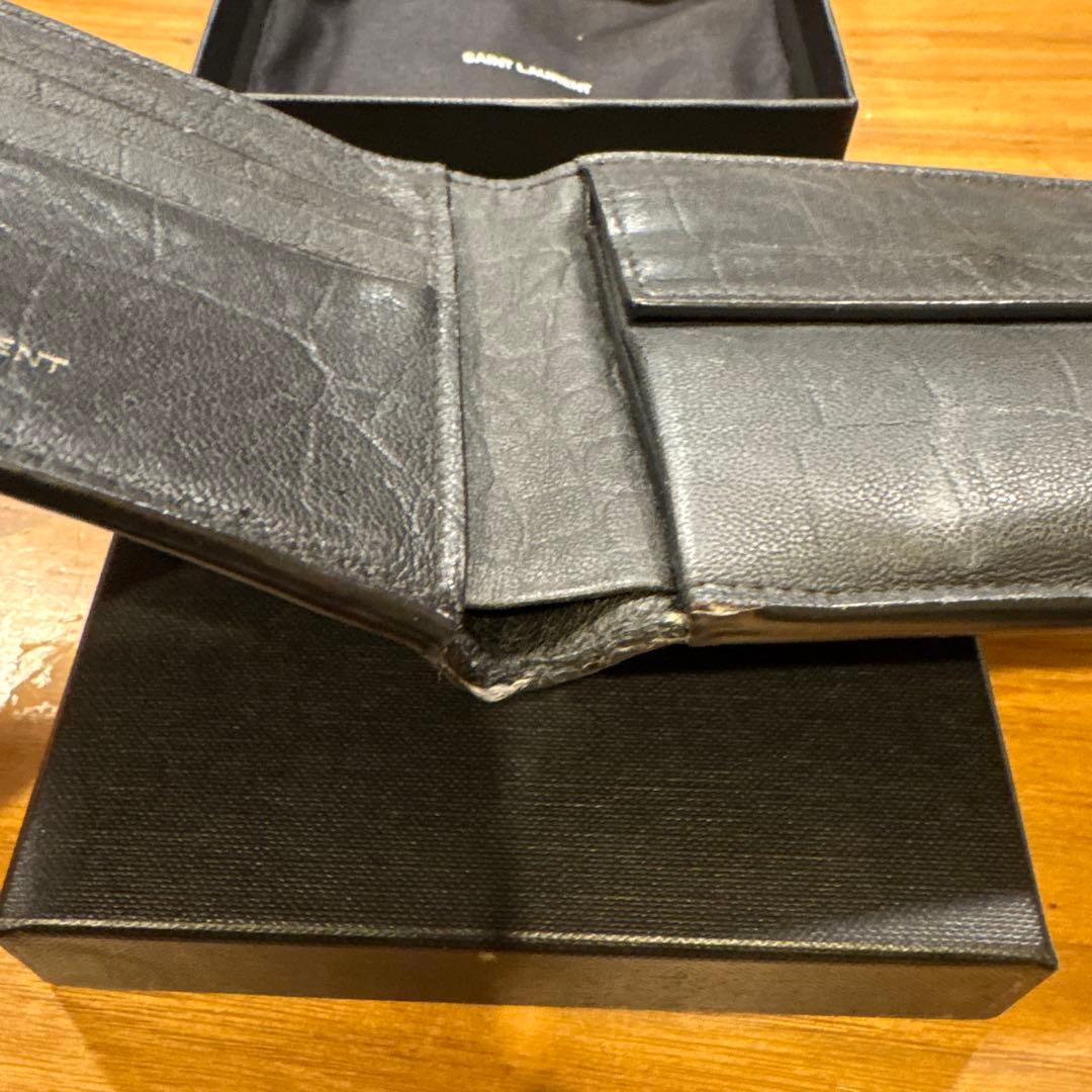 SAINT LAURENT ブラック二つ折り財布