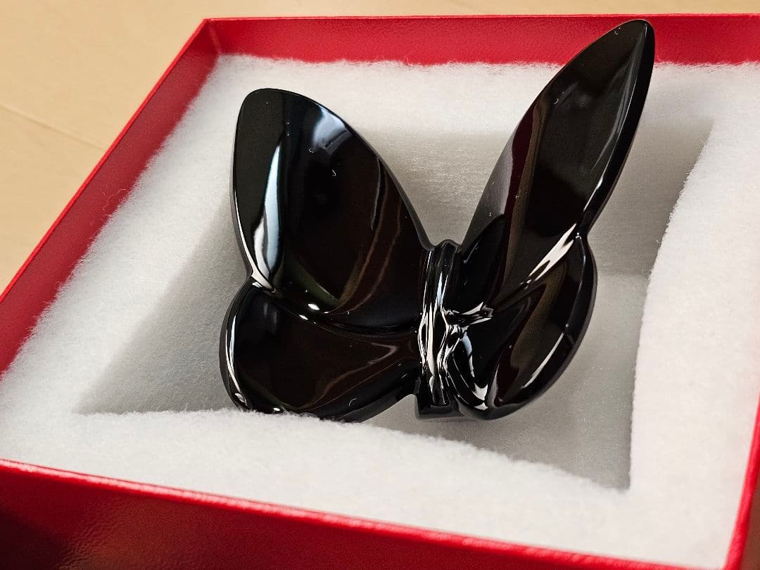 新品 Baccarat クリスタル ラッキーバタフライ BLACK パピヨン