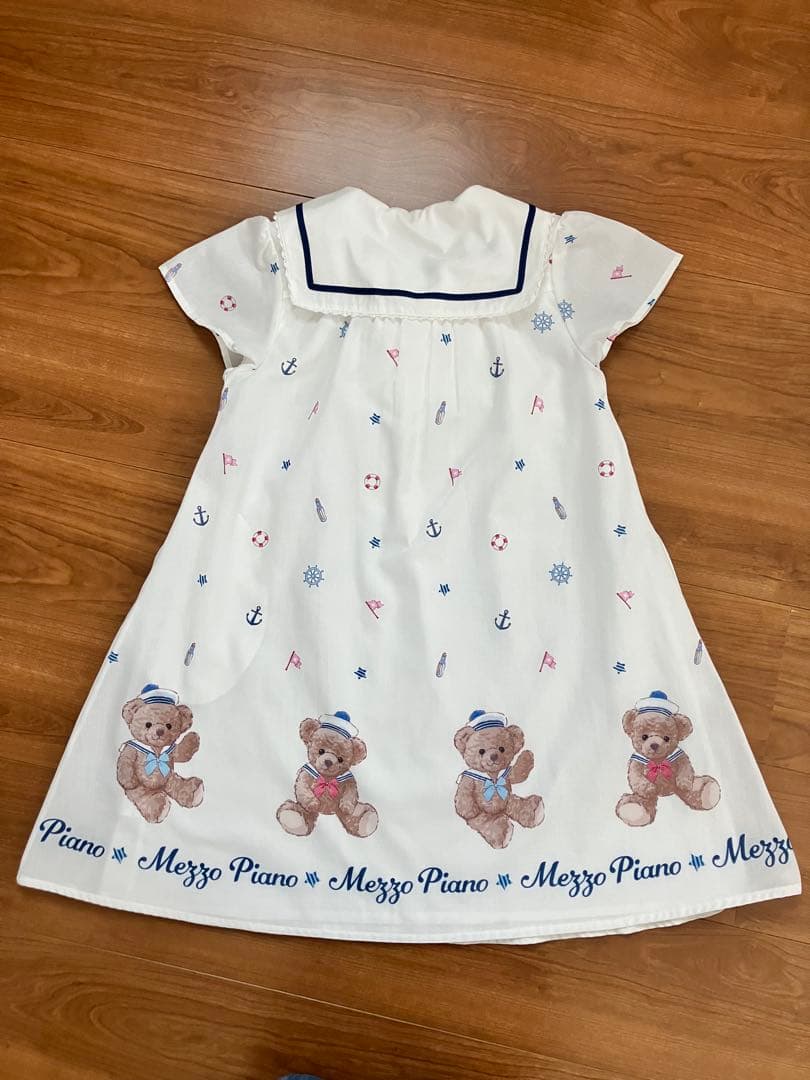 メゾピアノ　マリンくま　ワンピース　130