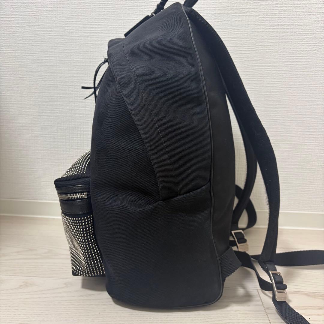 ✨超美品✨サンローランパリ　シティ　リュック　黒　スタッズ　大容量　ロゴ