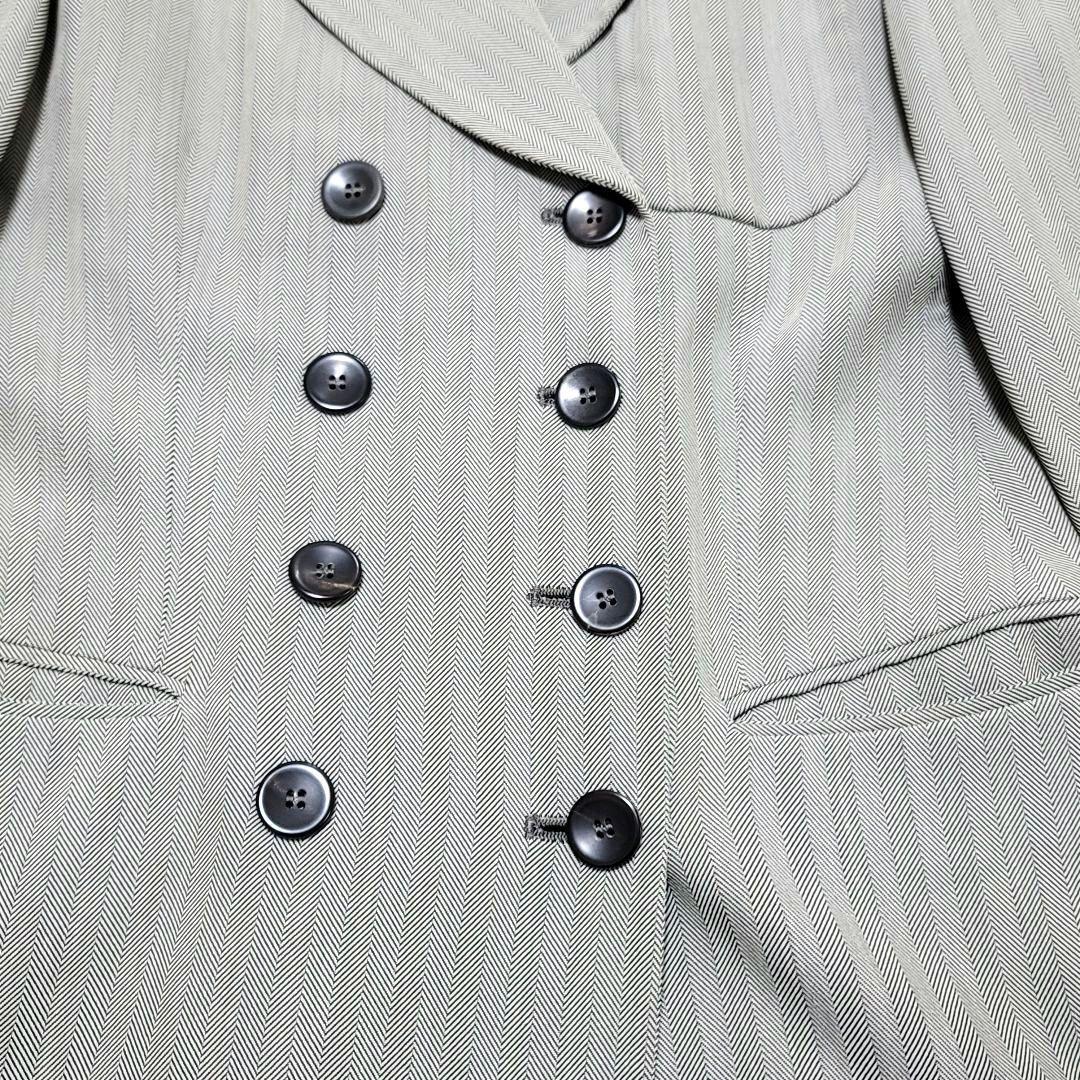 GUCCI ジャケット テーラードジャケット グレー ストライプ 40