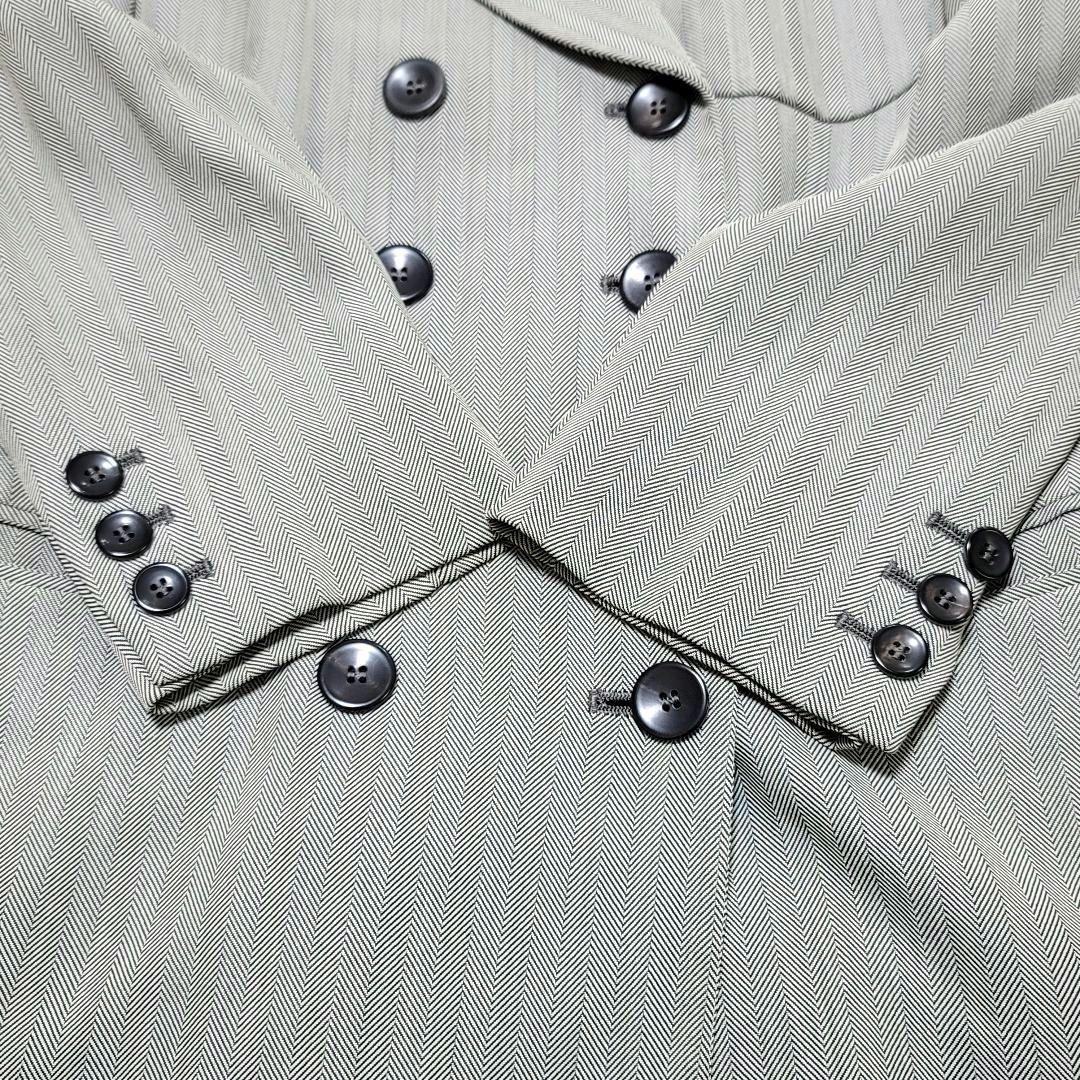 GUCCI ジャケット テーラードジャケット グレー ストライプ 40