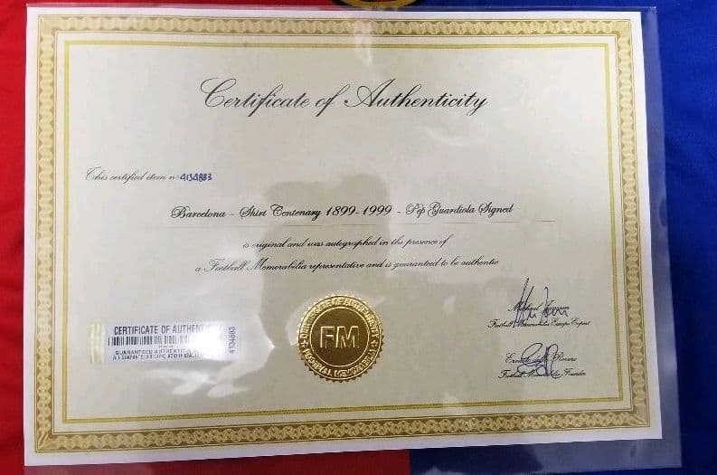 グアルディオラ　ジョゼップ・グアルディオラ　ペップ 直筆サイン　サイン