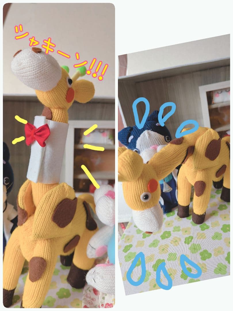 ゆなママ様オーダー品　ねこのお医者さんテーブルシアター　手袋シアター