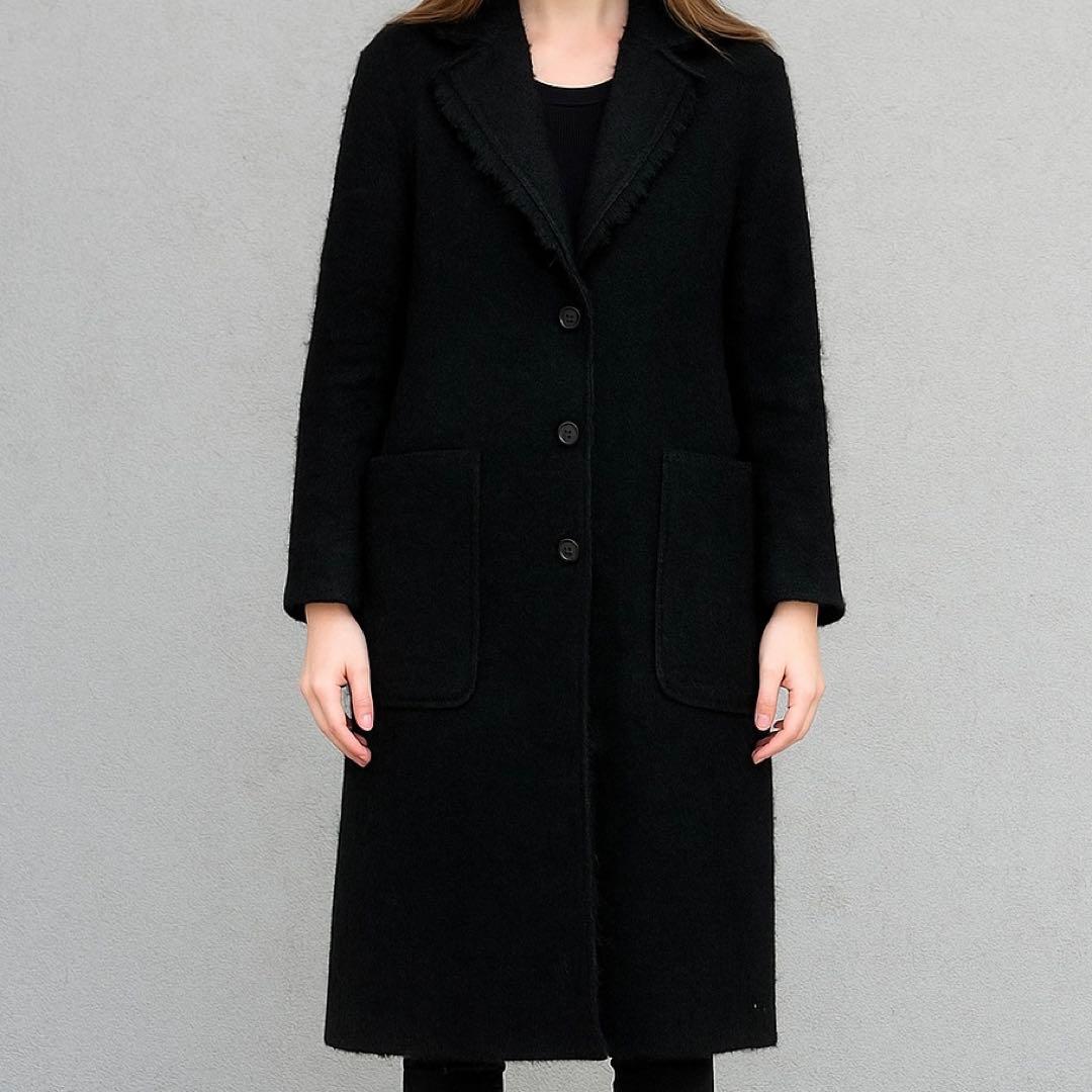 ✨美品 大きいサイズ✨マレーラ チェスターコート アルパカ マキシ丈 メランジ