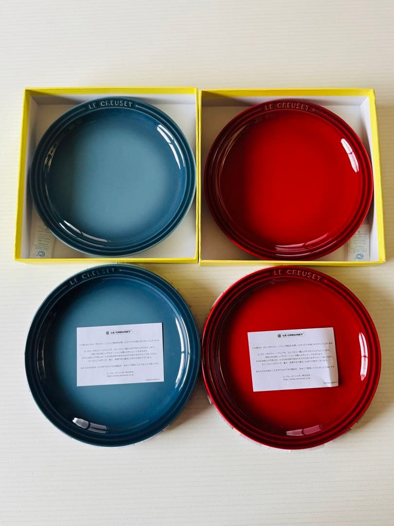 最終値下げ！LE CREUSET ラウンドプレート 19cm 4枚 クリスマス