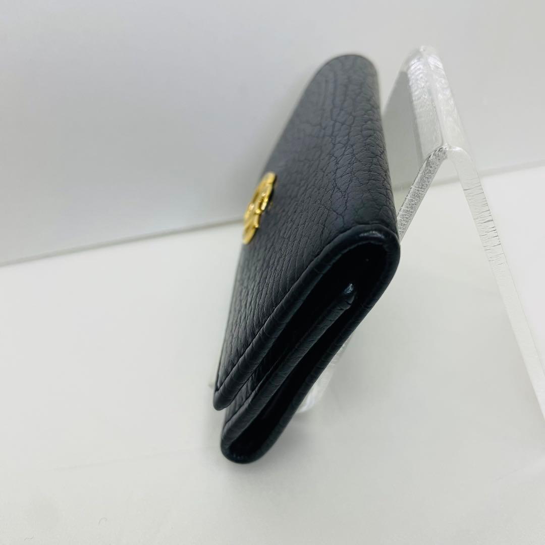 美品 GUCCI グッチ GGマーモント 6連キーケース レザー ブラック 黒