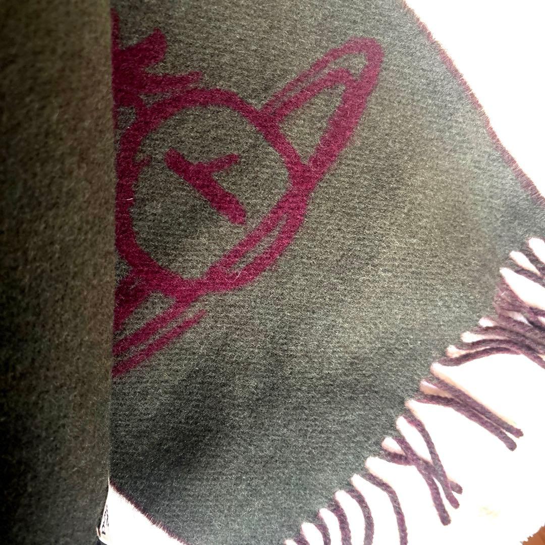 Vivienne Westwoodウールナイロン ボルドー マフラー