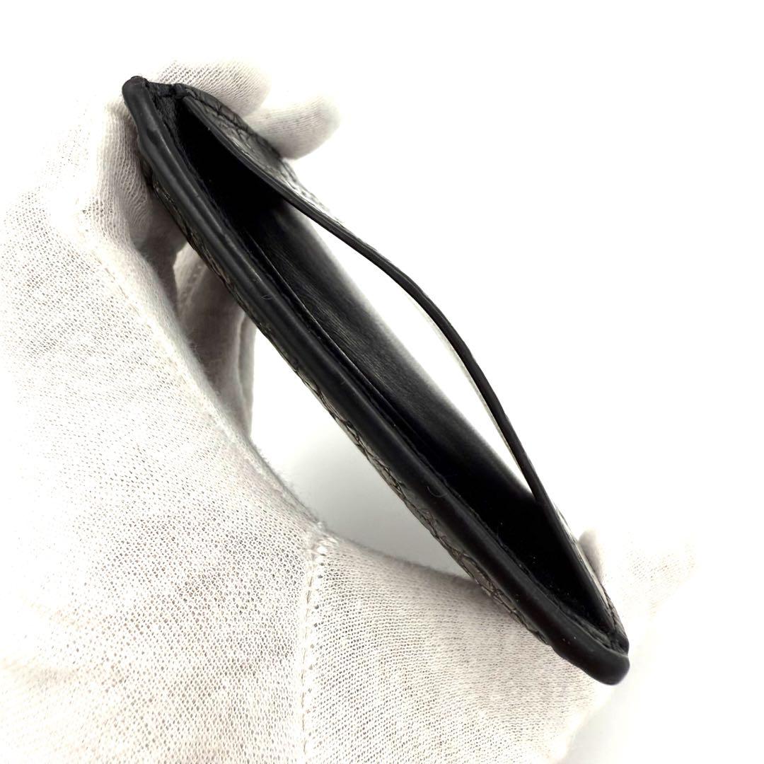 サンザ　vermilion 阿波松煙墨染クロコ S3H マネークリップ