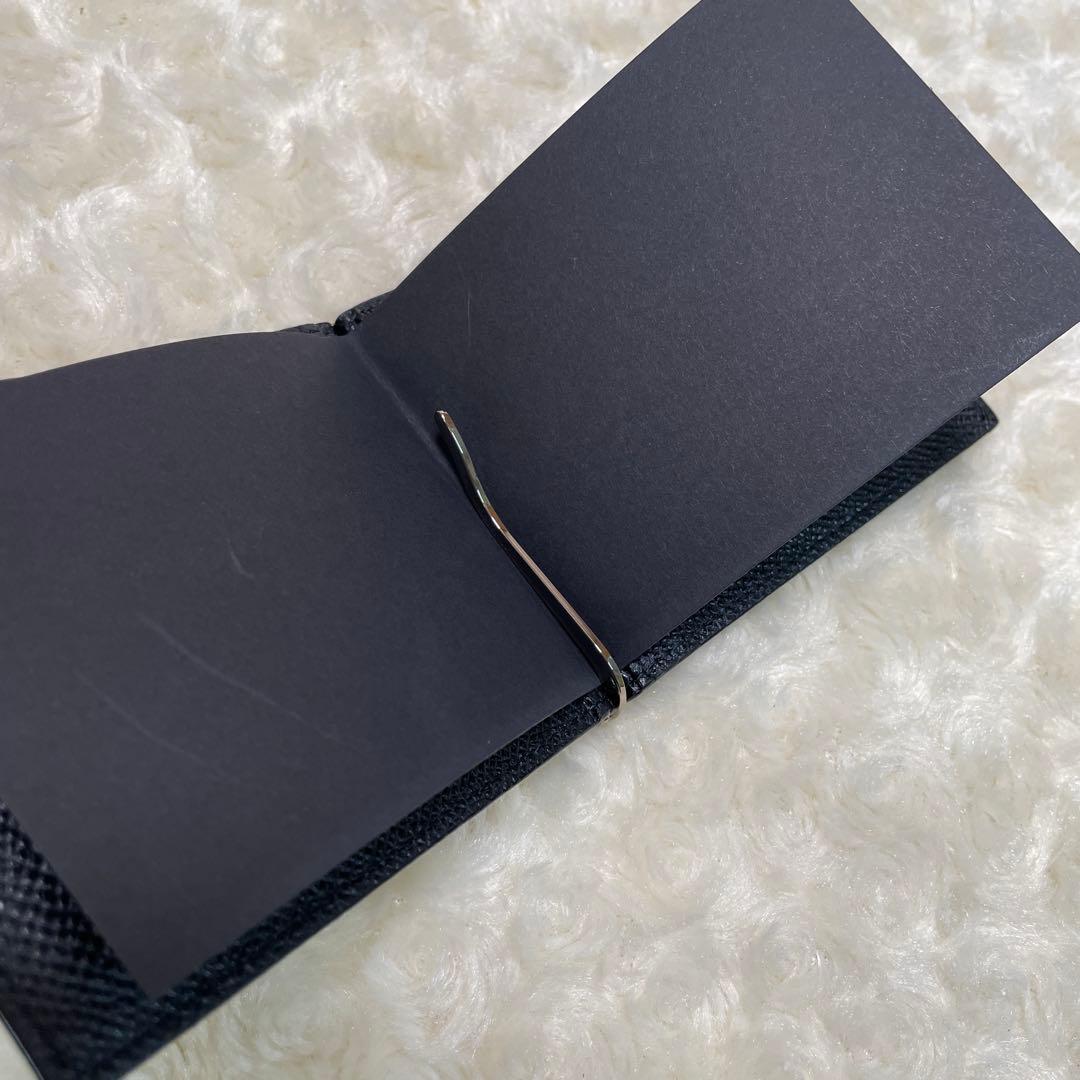 BALLYバリー　新品箱付き　マネークリップウォレット　ブラック無地