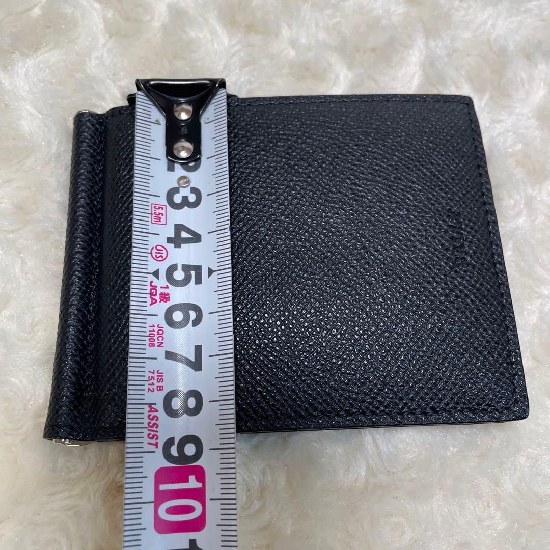 BALLYバリー　新品箱付き　マネークリップウォレット　ブラック無地