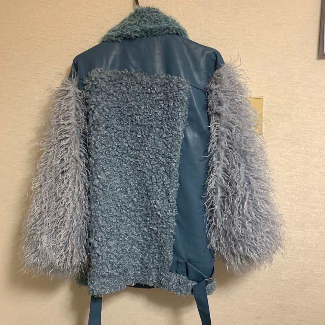 フェイクファー レザー コート