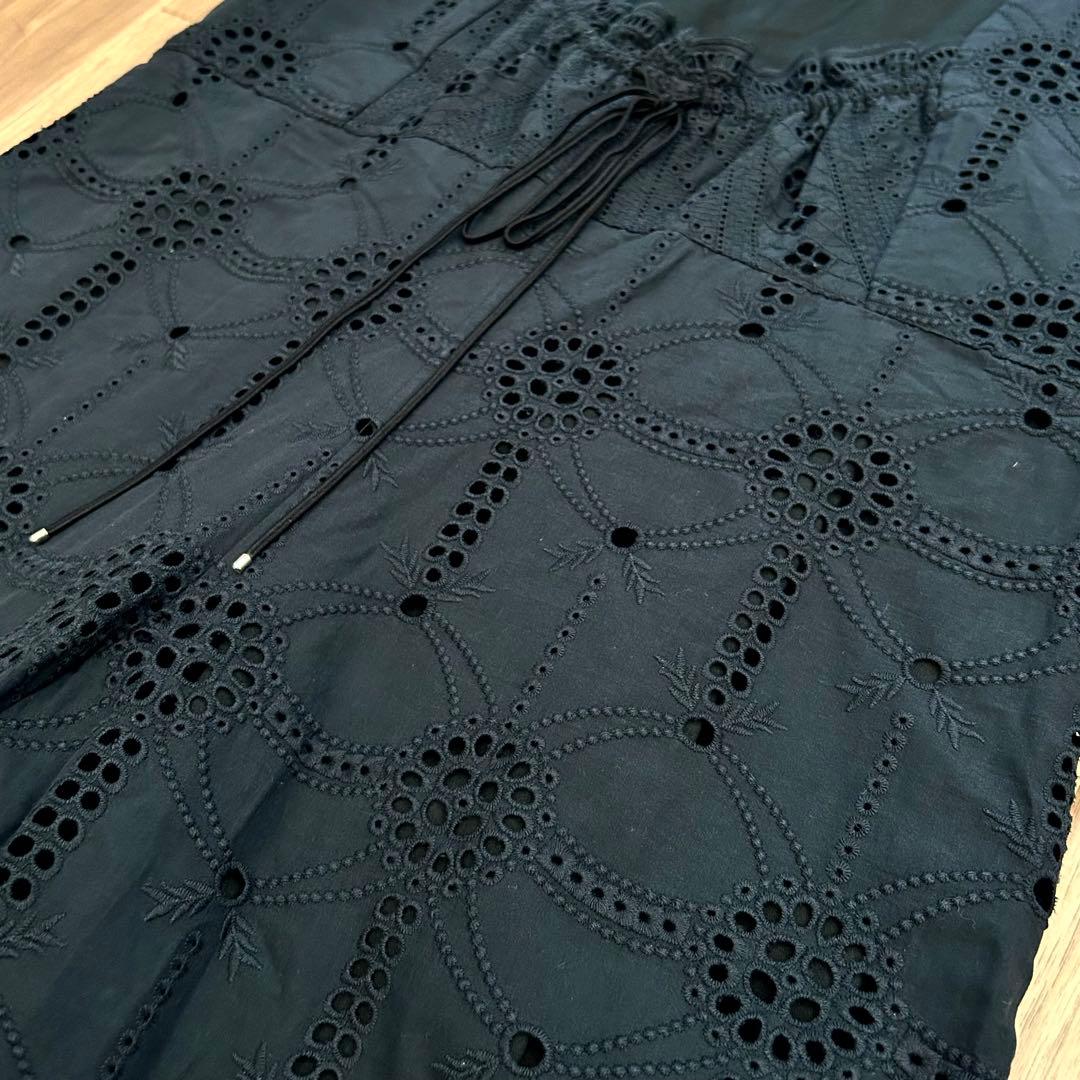 IENA レースオールインワン　ブラックレースアップオールインワン　黒