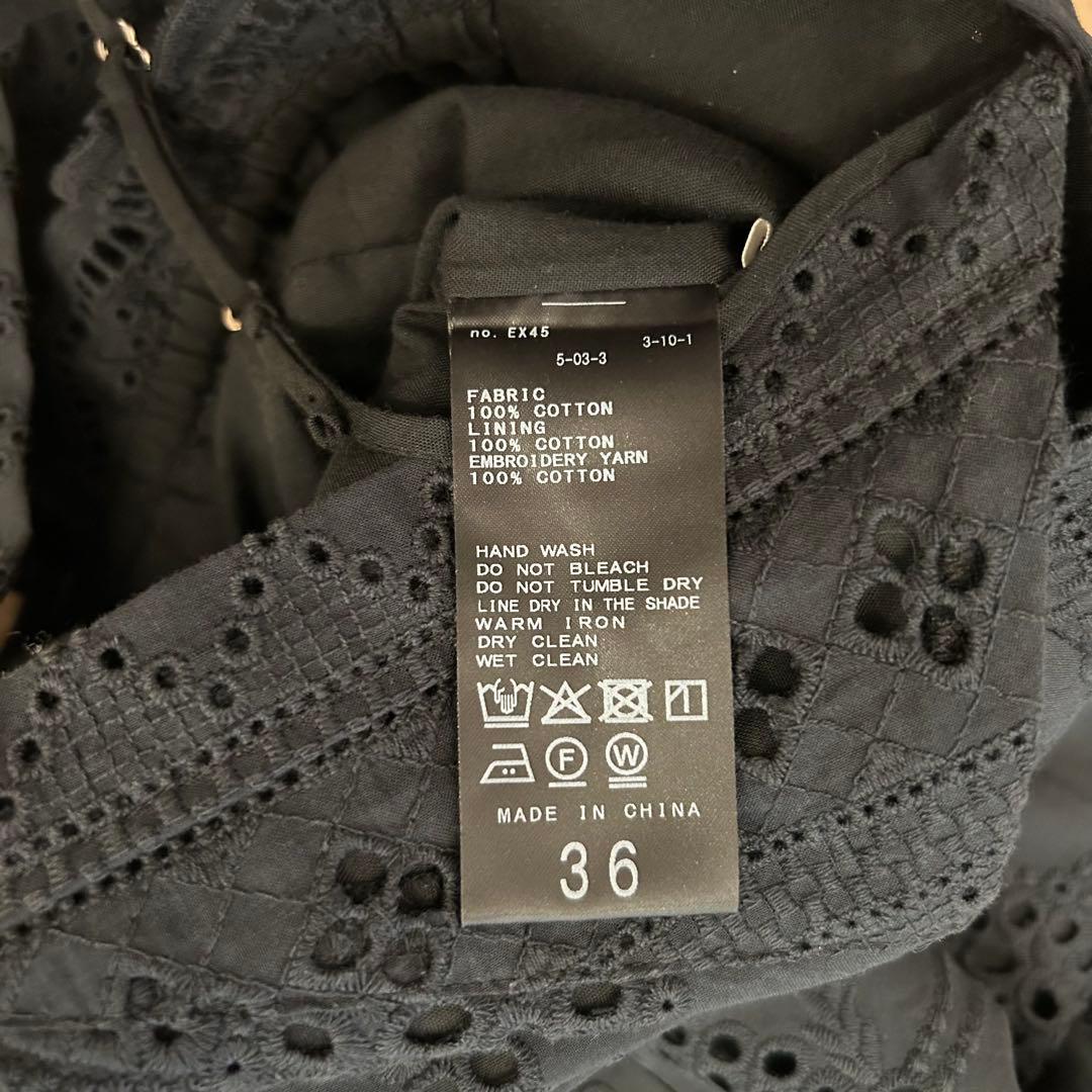 IENA レースオールインワン　ブラックレースアップオールインワン　黒