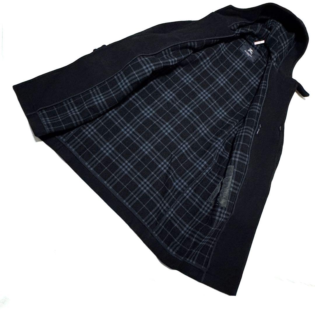 freeさん専用良品 バーバリー 羊毛カシミヤ ダッフルコート 濃紺 M