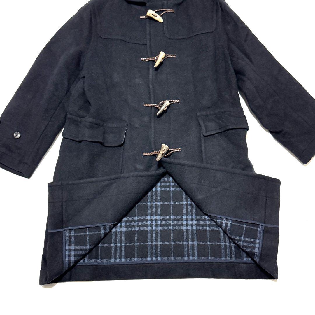 freeさん専用良品 バーバリー 羊毛カシミヤ ダッフルコート 濃紺 M