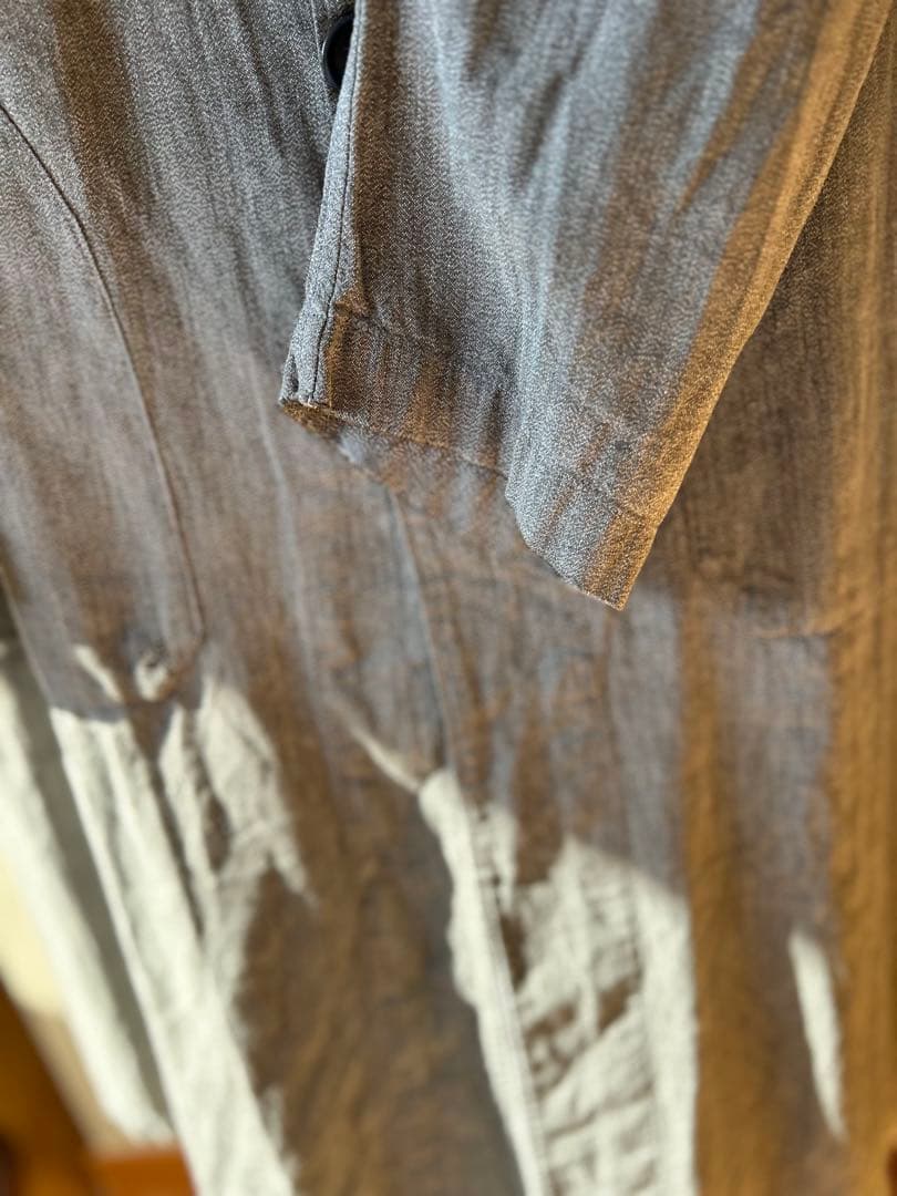 40s 50s フレンチワーク ブラックシャンブレー 平織りアトリエコート