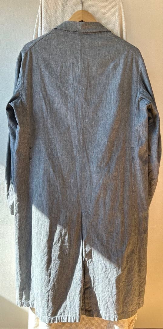 40s 50s フレンチワーク ブラックシャンブレー 平織りアトリエコート