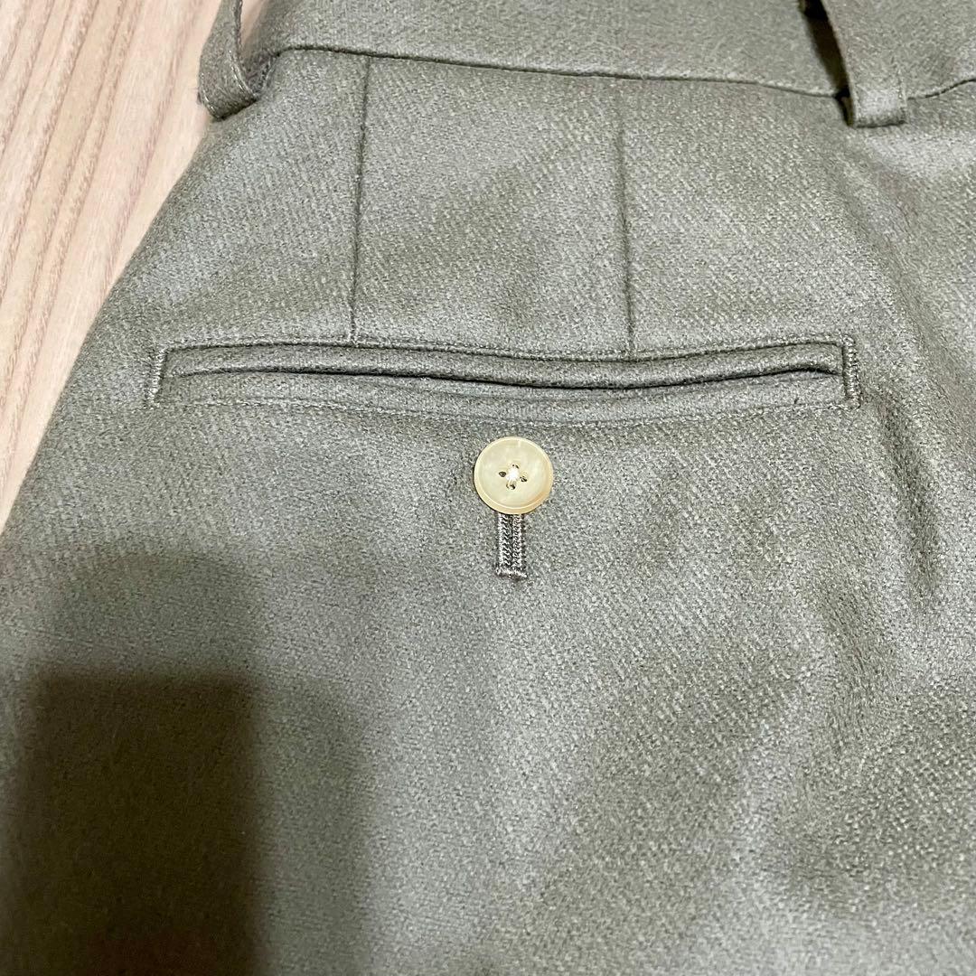 Cornier ウールカシミヤ ワイドスラックス S グレージュ　新品未使用