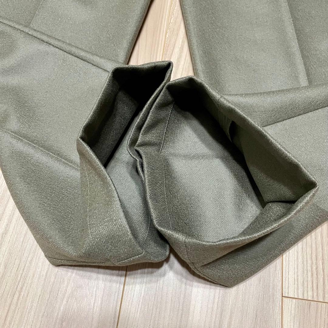 Cornier ウールカシミヤ ワイドスラックス S グレージュ　新品未使用