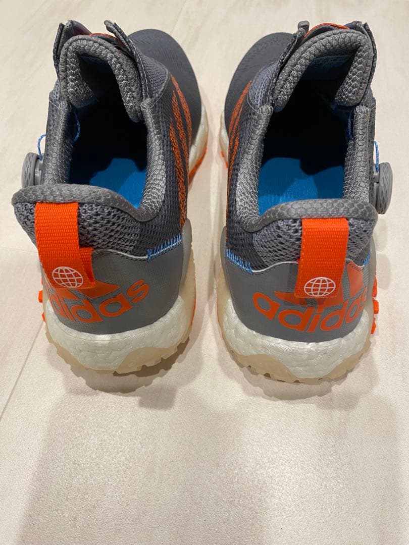 adidas ゴルフシューズ ダークグレー/オレンジ