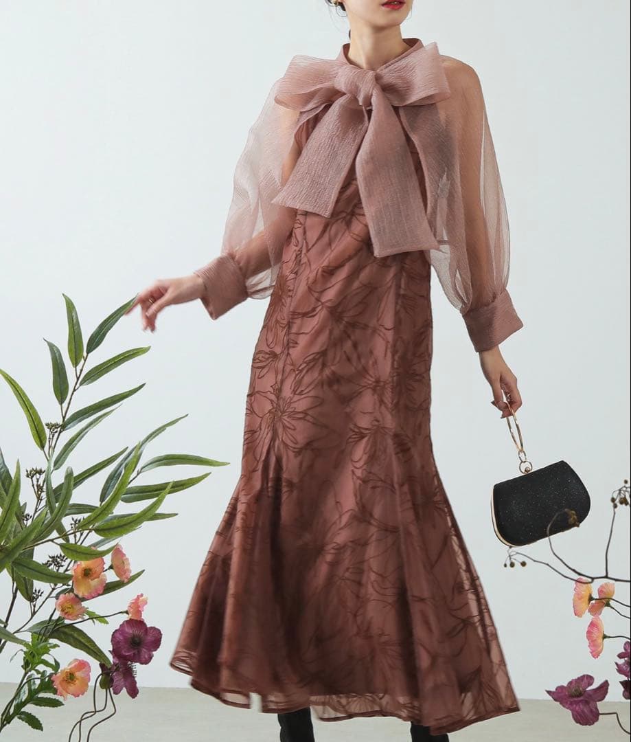 ボウタイ リボン ボレロ キャミワンピース 2点セット