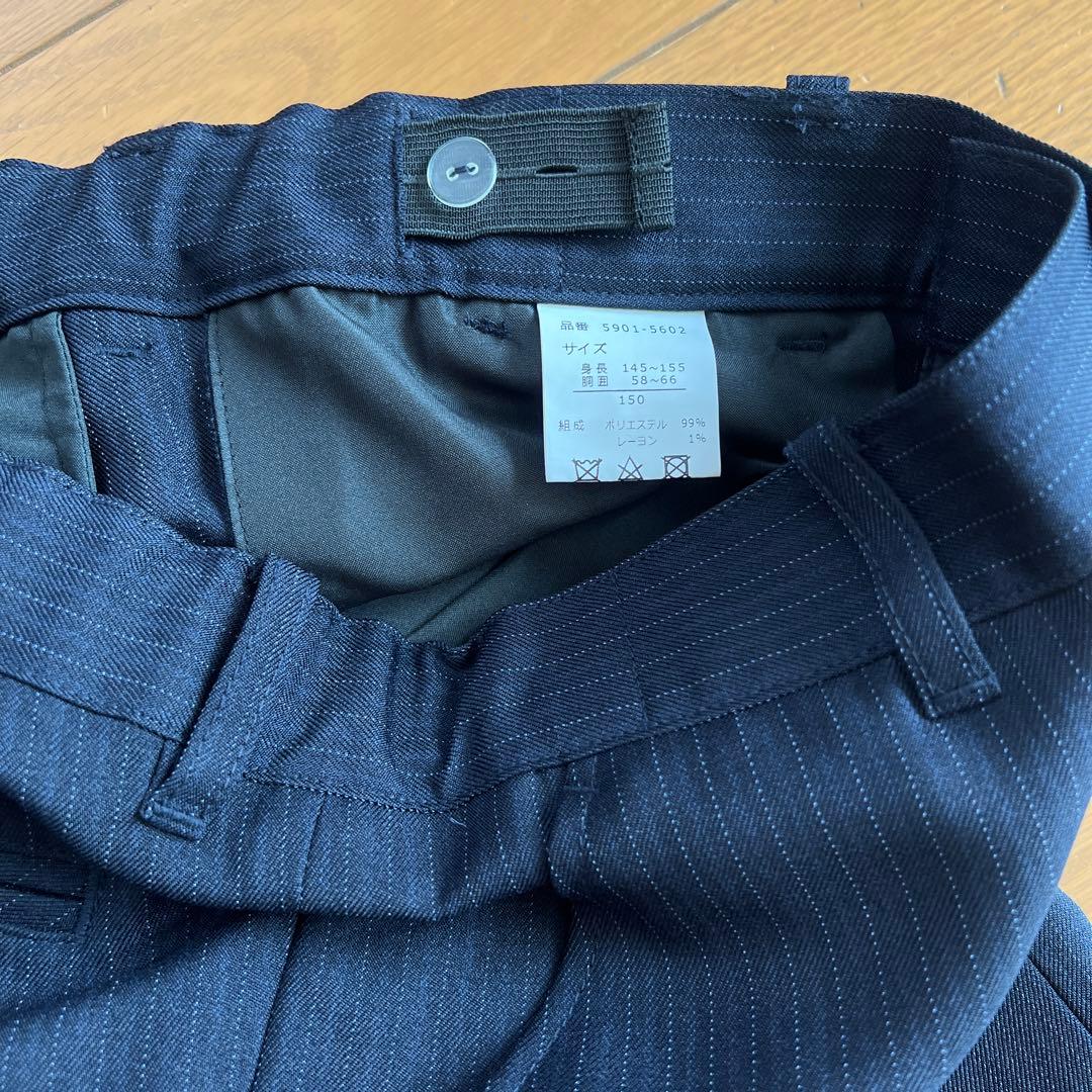 極美品✨⑤点フルセット　CHOPIN 黒スーツ　セットアップ150濃紺ネイビー