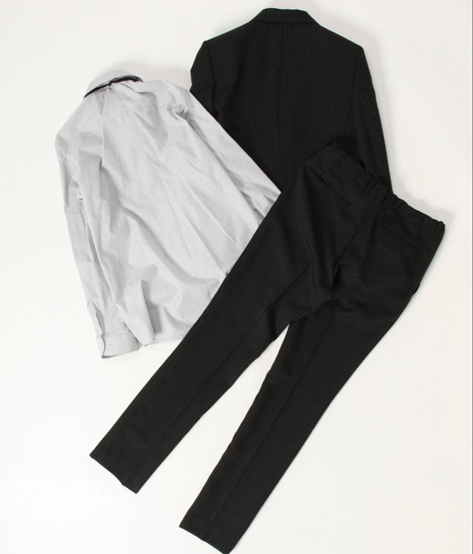 極美品✨⑤点フルセット　CHOPIN 黒スーツ　セットアップ150濃紺ネイビー