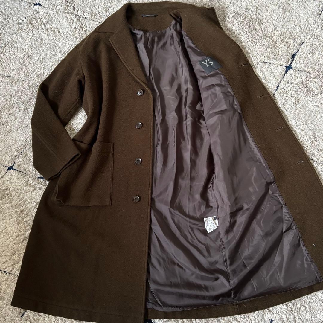 ワイズ　チェスターコート　ロング　ウール　ヨウジヤマモト　ブラウン　茶色　２