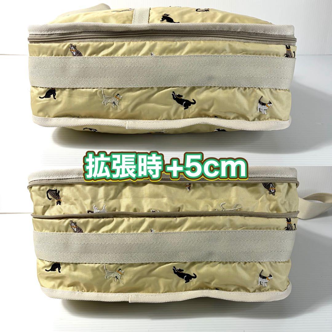 希少 新品 レスポートサック 猫刺繍 完売品 デラックスエブリデイ ベージュ