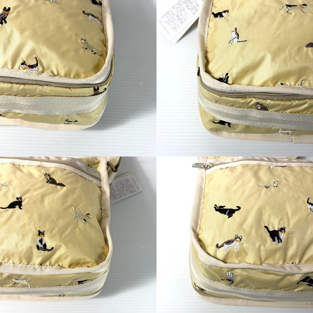 希少 新品 レスポートサック 猫刺繍 完売品 デラックスエブリデイ ベージュ