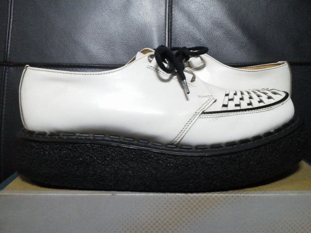 eCox 英国製 ラバーソール UK7 白 男女可 厚底 清春