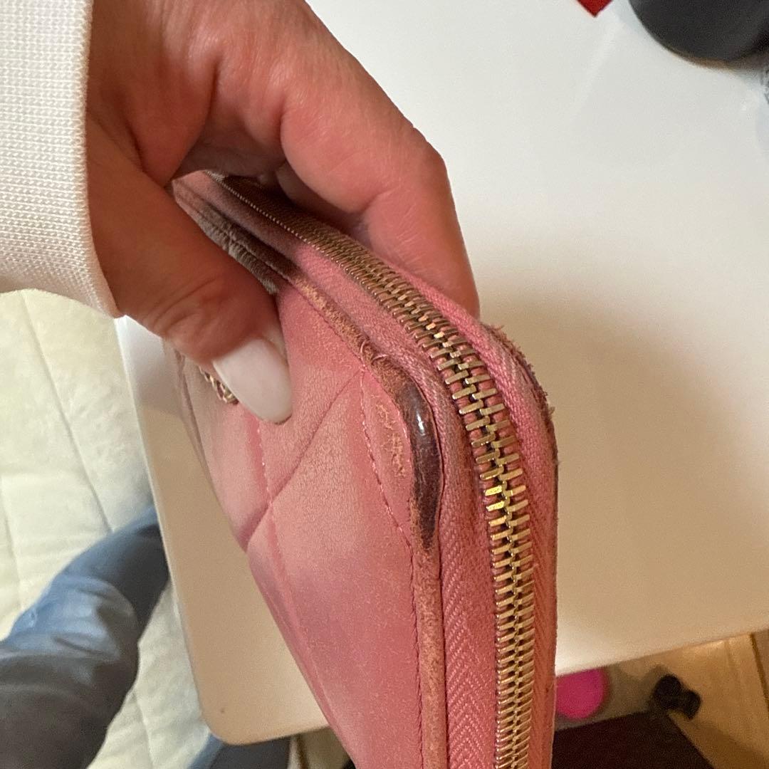 Chanel ピンク キルティング 長財布