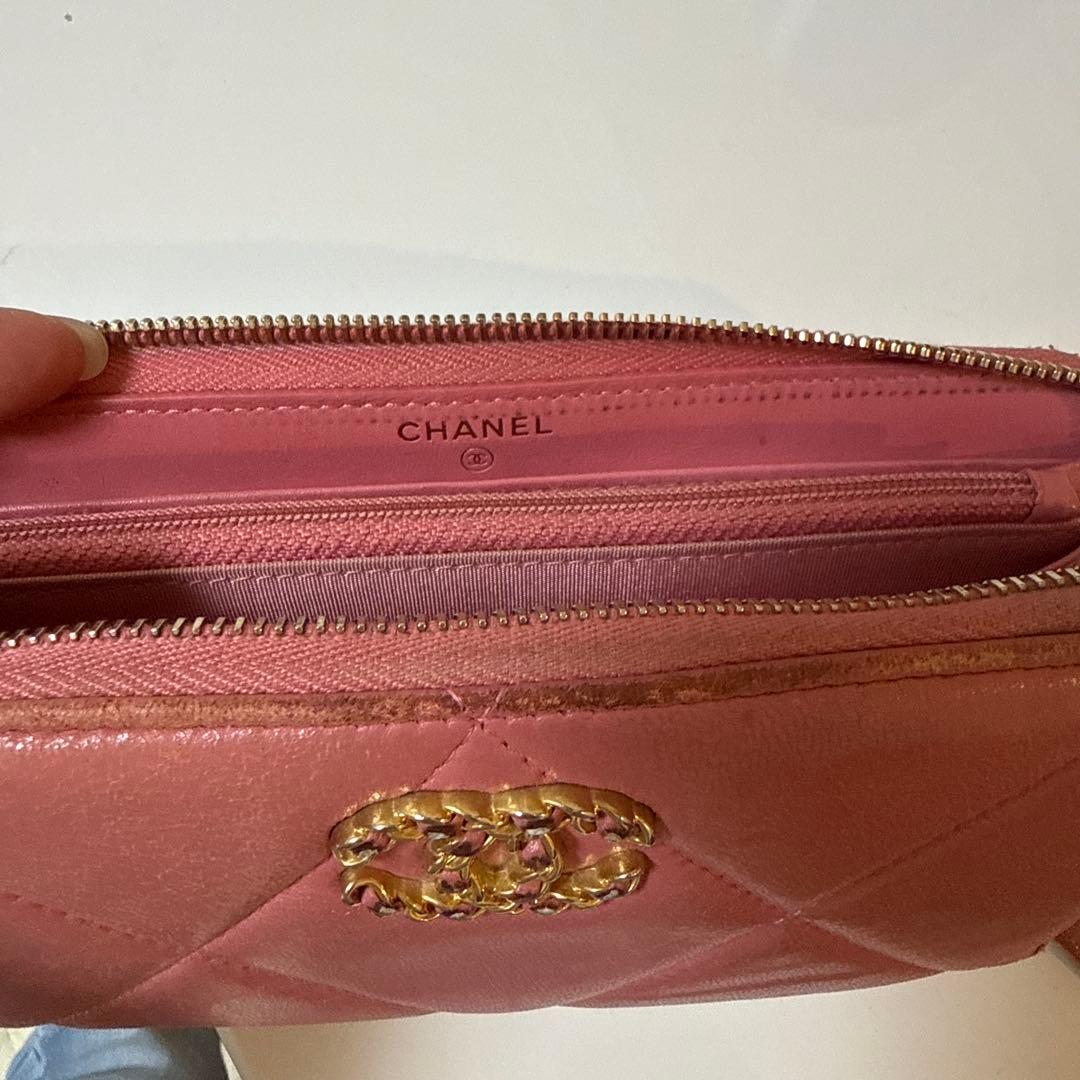 Chanel ピンク キルティング 長財布