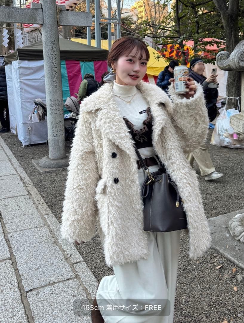 プードルミドルコート アイボリー