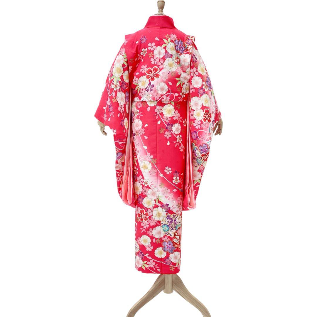 ◎mk-2590　七五三　振袖　着物・襦袢　2点セット　　9-29