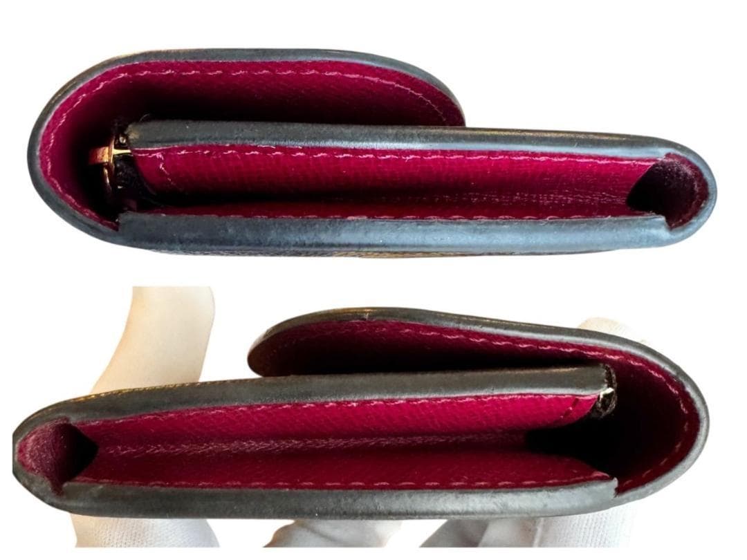 現行モデル❤極美品 ルイヴィトン　ポルトモネロザリ　フューシャ　財布