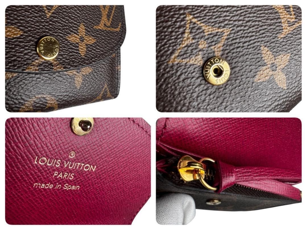 現行モデル❤極美品 ルイヴィトン　ポルトモネロザリ　フューシャ　財布