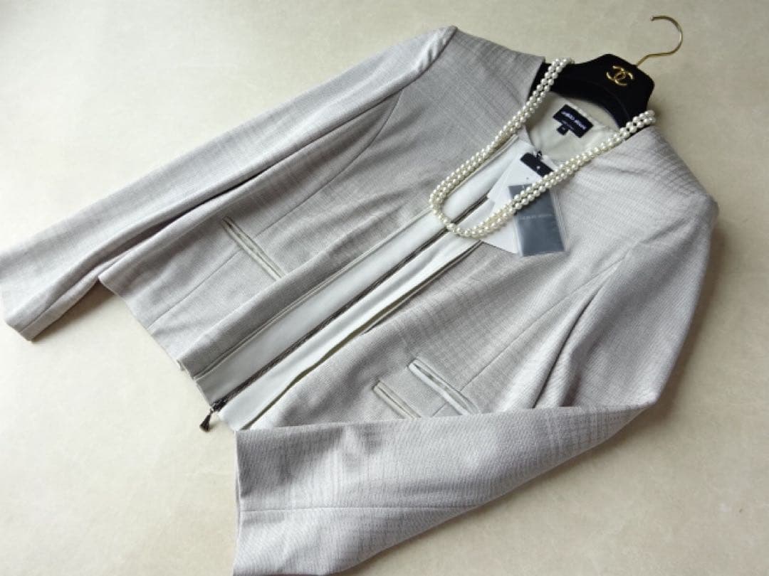 新品　ジョルジオアルマーニ　ニット　ノーカラージャケット　サイズ44