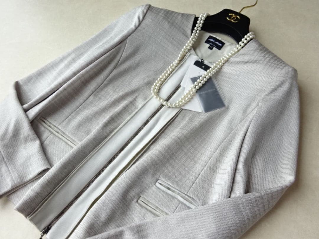 新品　ジョルジオアルマーニ　ニット　ノーカラージャケット　サイズ44