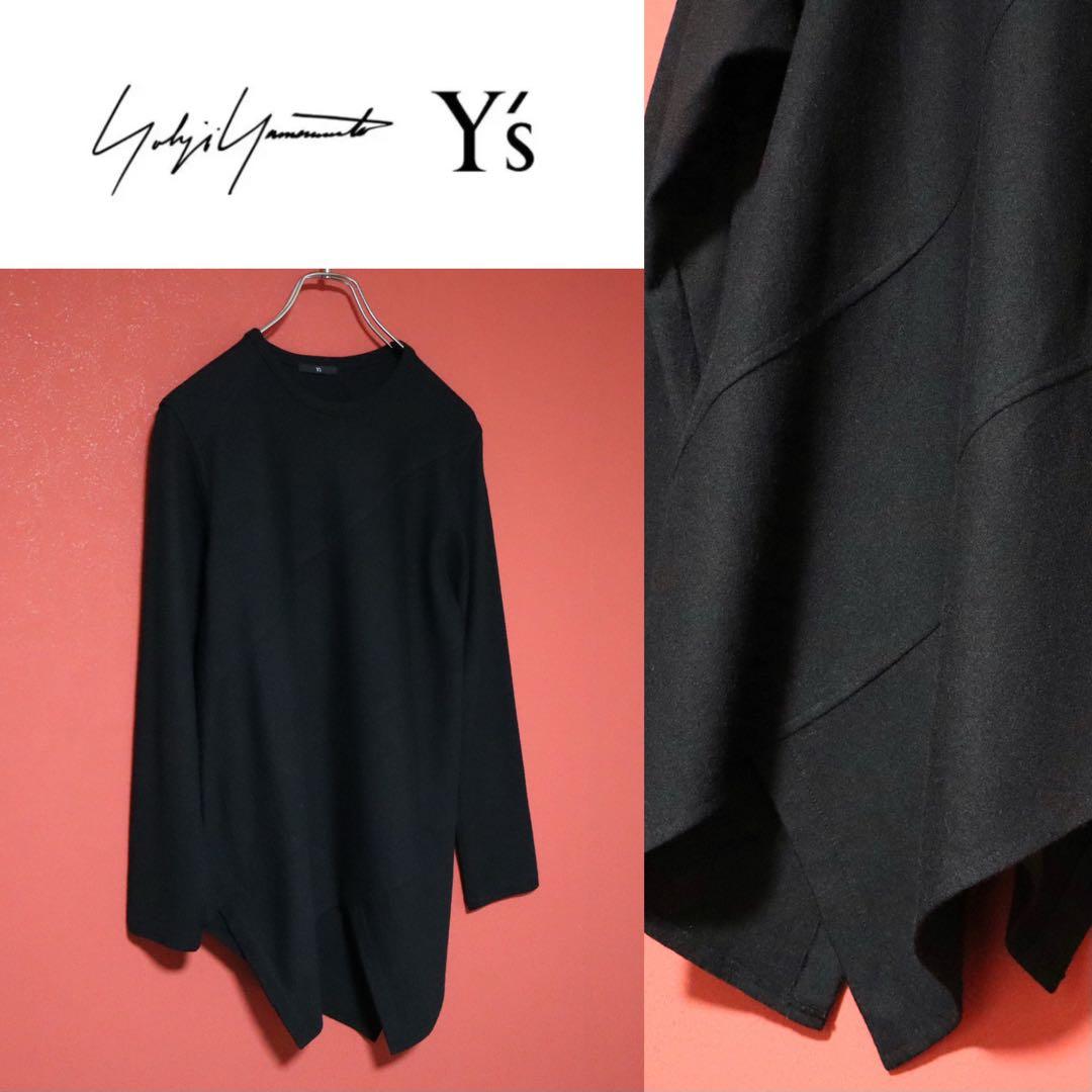Y's ヨウジヤマモト 90s 斜めステッチ ZIGZAG 変形デザイン ロンT