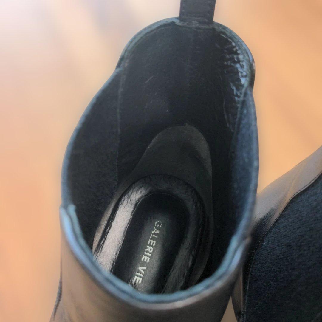 サイドゴアショートブーツ37〈TOMORROWLAND/GALERIE VIE〉