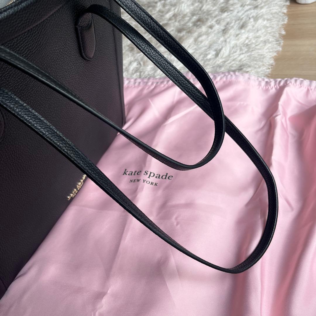 Kate Spade ブラック ノットラージ　トート A4対応バッグ